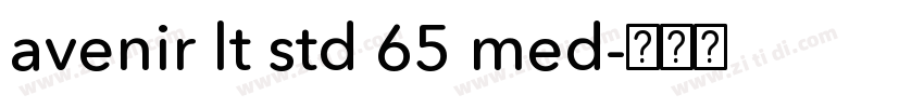 avenir lt std 65 med字体转换